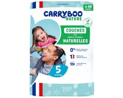 Carryboo Nature Natural Luiers 40 Luiers Maat 5 (12-25 kg)