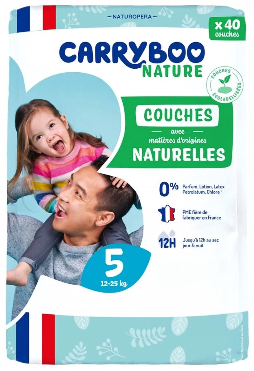 Carryboo Nature Natural luiers maat 5 | 40 stuks