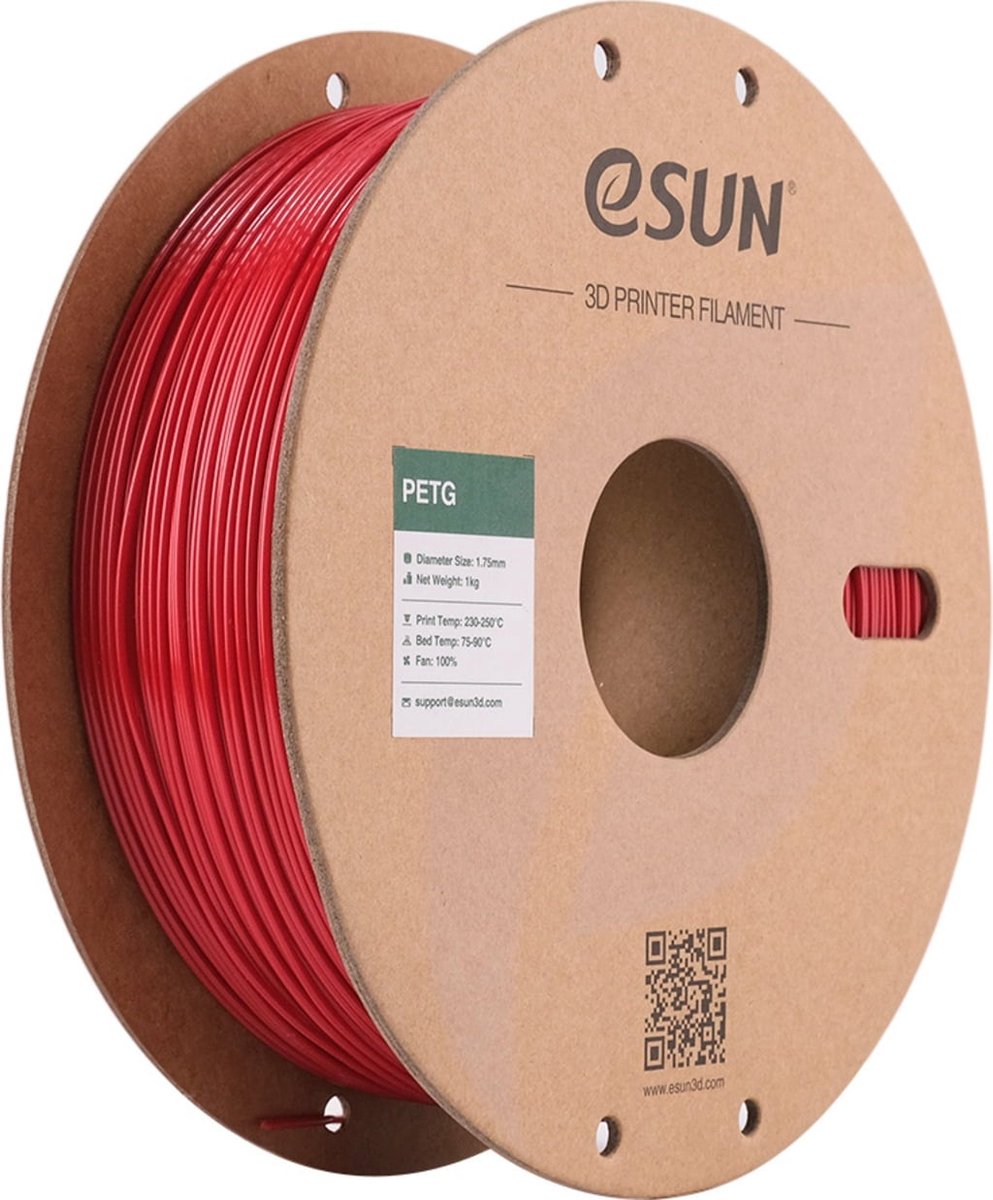 eSun PETG Brandweerwagenrood / Fire engine red 1 kg - 1.75mm - 3D printer filament - Flevo Print