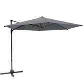 Bol.com LifeGoods Parasol - Ø300 cm - One-push Systeem - Waterdicht - met Hoes - Antraciet aanbieding
