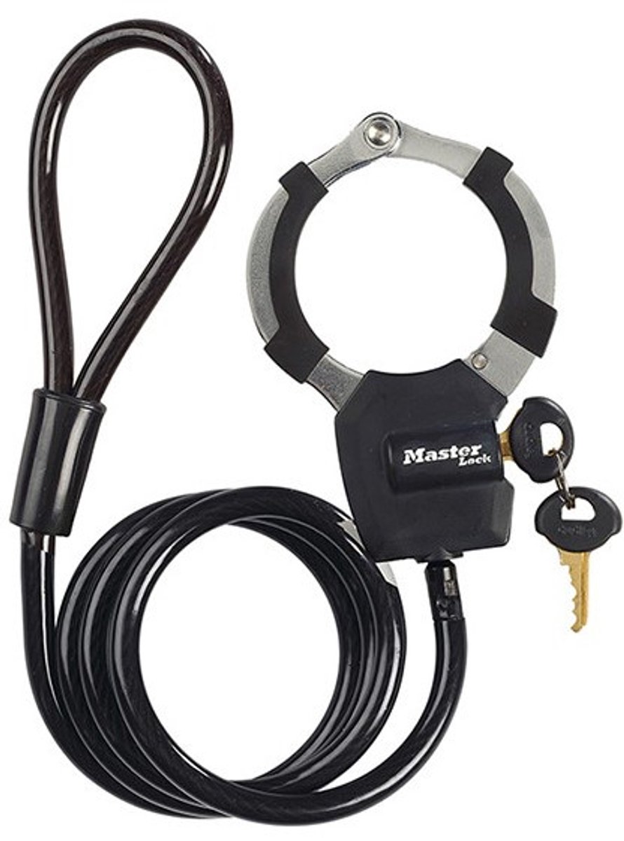 Kabelslot voor fiets of E-step, MasterLock 8275EURDPRO-BLK Zwart