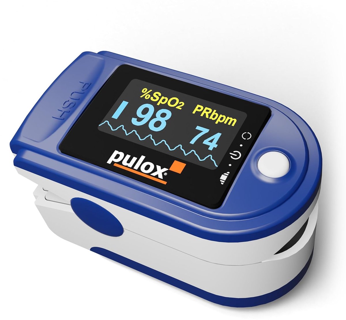 Pulsoximeter met LCD-kleurendisplay en akoestische waarschuwing – ideaal voor thuis en onderweg