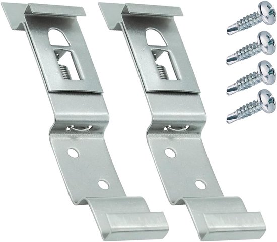 Autodomy 4 Stuks Kentekenplaatclips 125x25 mm | Universele Kentekenplaathouder van Roestvrij Staal 8 Schroeven | Verwisselbare Kentekenplaathouder voor Auto, Aanhanger, Vrachtwagen