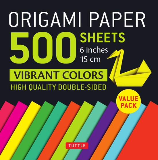 Origami Paper 500 sheets Vibrant Colors 6  (15 cm): Tuttle Origami Paper