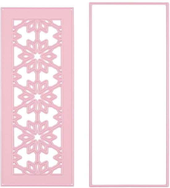 MFD146 matrice de découpe Nellie Snellen - Slimlines étoiles - rectangle avec étoiles - noël - fond étoile