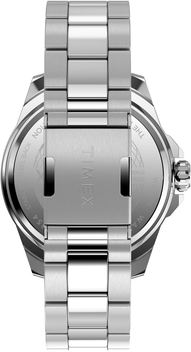 Timex Timex Essex Kwarts Analoog Horloge Zilveren Toon Case: 100% Low Lead Brass | Armband: 100% Stainless Steel 46 mm TW2W79500AJ