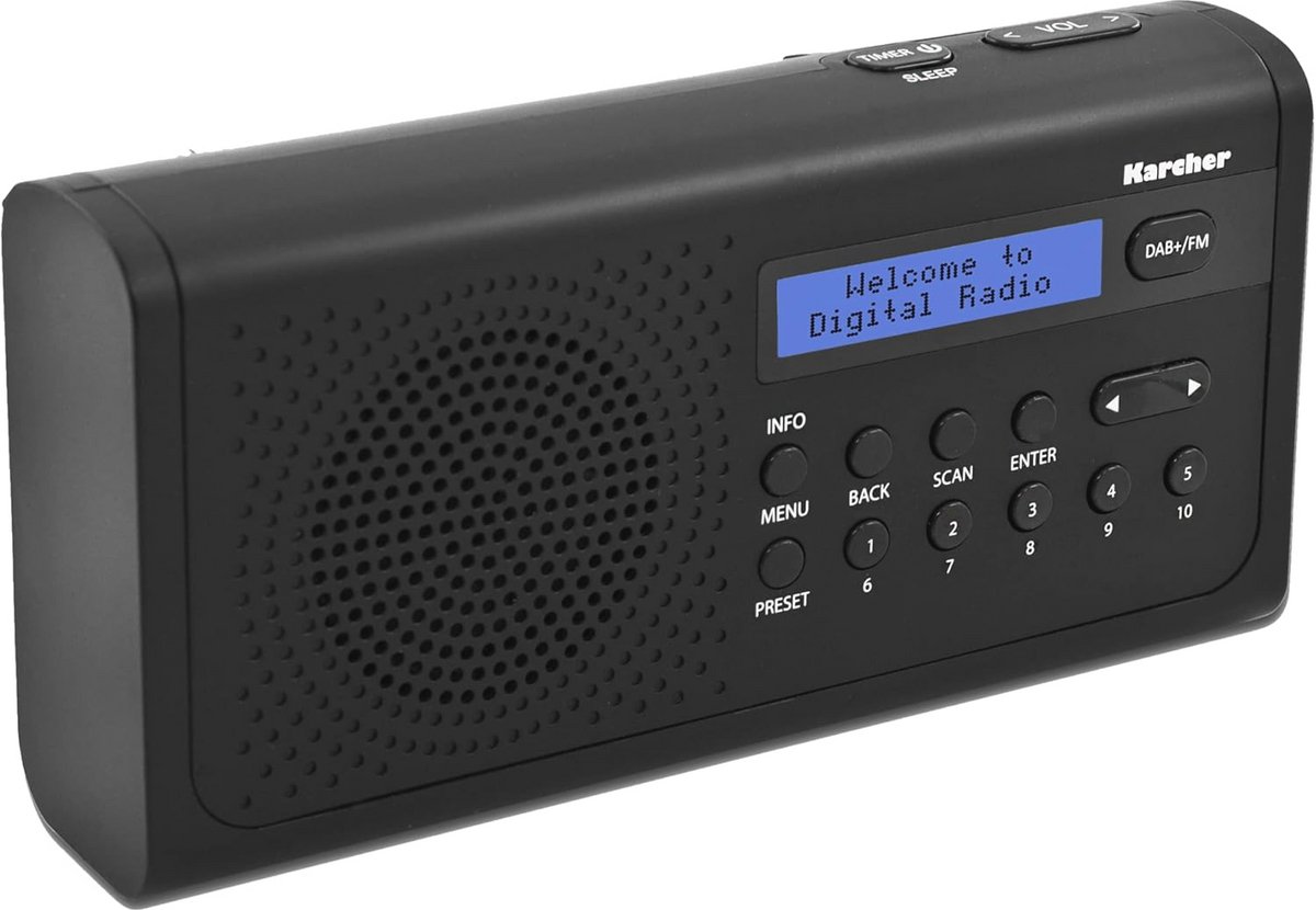 Draagbare DAB+ Radio met LCD-display en Alarmfunctie