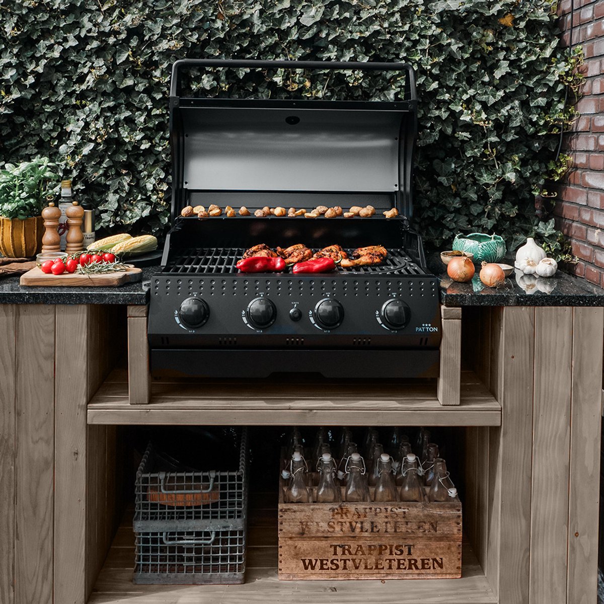 Patton Opus Inbouw Gasbarbecue - 3 Branders + Searbrander - afbeelding 3
