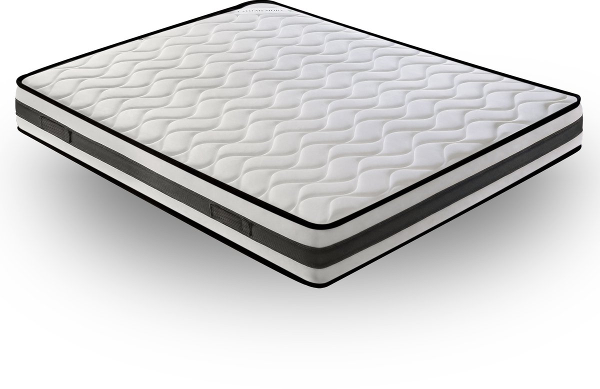 Ilovesleep Matras FENIS 200x200 HR Koudschuim Matras - Dikte 20 cm - Premium Kwaliteit - gesneden 9-zone wit