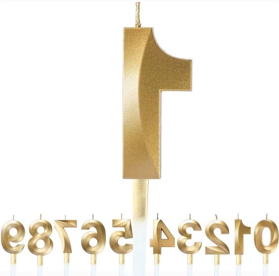 Verjaardagskaars 6 Glitter Goud Verjaardagskaars 6 Glitter Goud