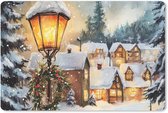 Sous-main 60x40 cm - Tapis de souris Village de Noël - Maisons - Neige - Noël - Sous-main XL - Protège-sous-main - Tapis de souris Ordinateur