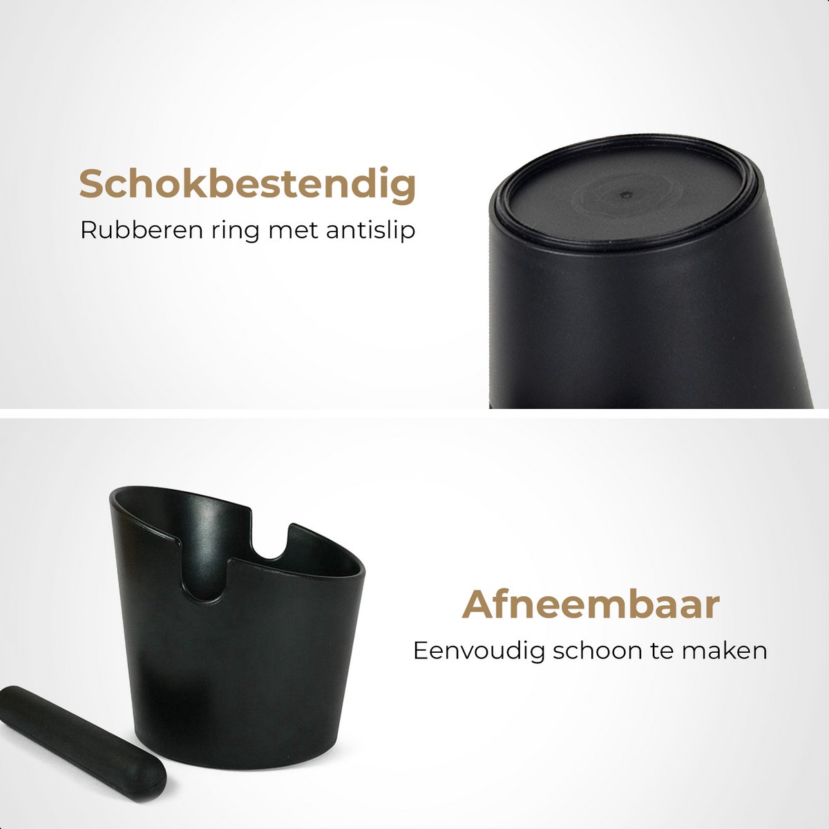 Dayshake Uitklopbak Koffie - Knockbox - Afklopbak - Uitkloplade - Barista - Espresso - Koffiemachine - Accessoires - Accesoires — afbeelding 2