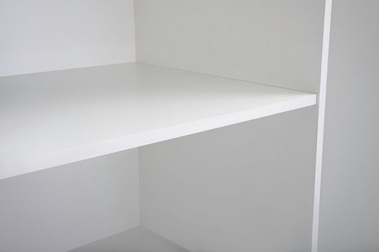 Armoire FLIX 200 cm - Armoire 2 portes coulissantes avec tiroirs et barres décoratives - Armoire moderne pour chambre (Wit)