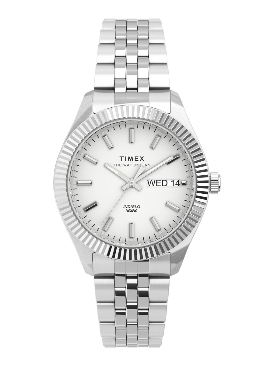 Timex Waterbury Legacy Boyfriend TW2U78700 Horloge - Staal - Zilverkleurig - Ø 36 mm