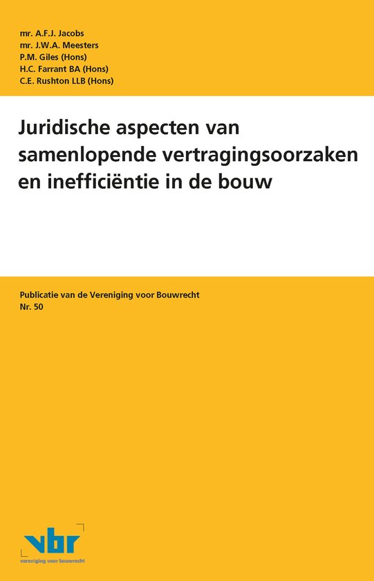 Preadviezen voor de Vereniging voor Bouwrecht 50 - Juridisch ... - cover