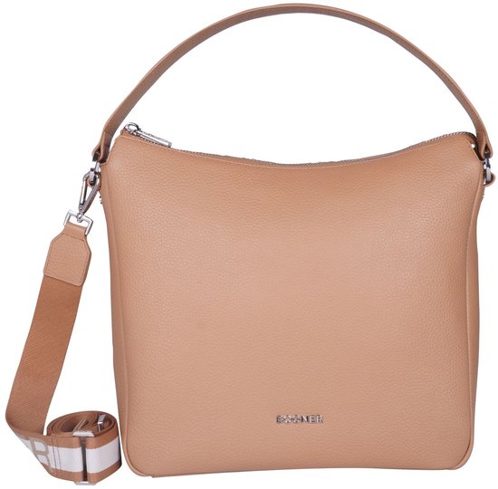 Bogner Cuir Sac à épaule bandoulière Andermatt Marie Hobo Tannin Beige