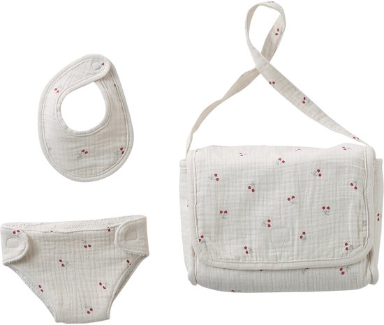 Vertbaudet Sac à langer pour poupon personnalisable + accessoires CHERRY