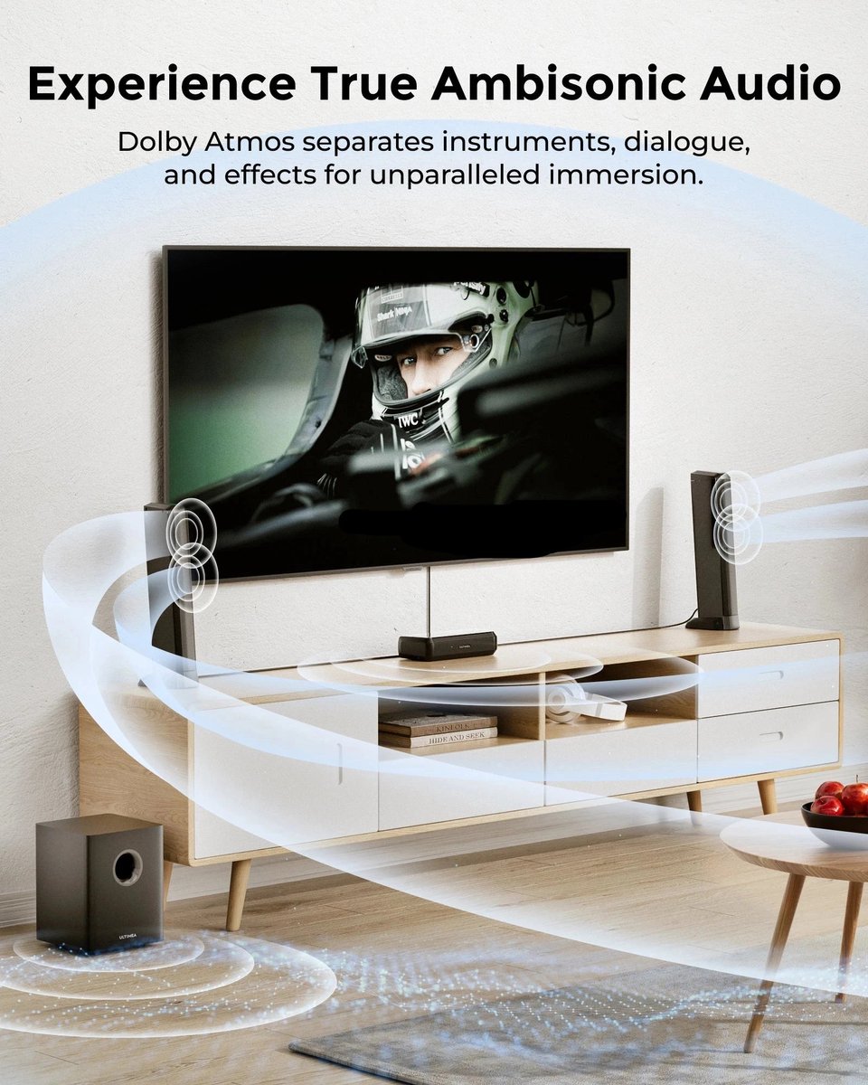 Afbeelding 3 van Soundbar - 5.1 - Soundbar met Subwoofer - Soundbar voor TV - Bluetooth - App Control - met RGB Verlichting - 320W Geluidssysteem - Zwart