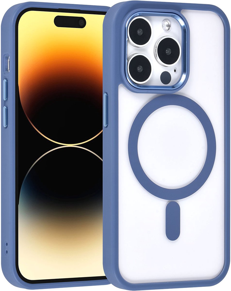 UNIQ Accessory iPhone 14 Pro Backcover hoesje Magsafe - Blauw