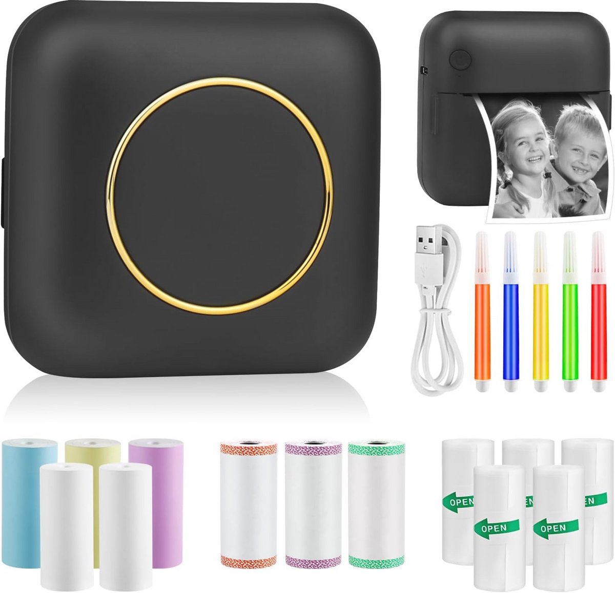 Draagbare Draadloze Mini Fotoprinter - Inktloze Thermische Foto Afdrukker voor Smartphone