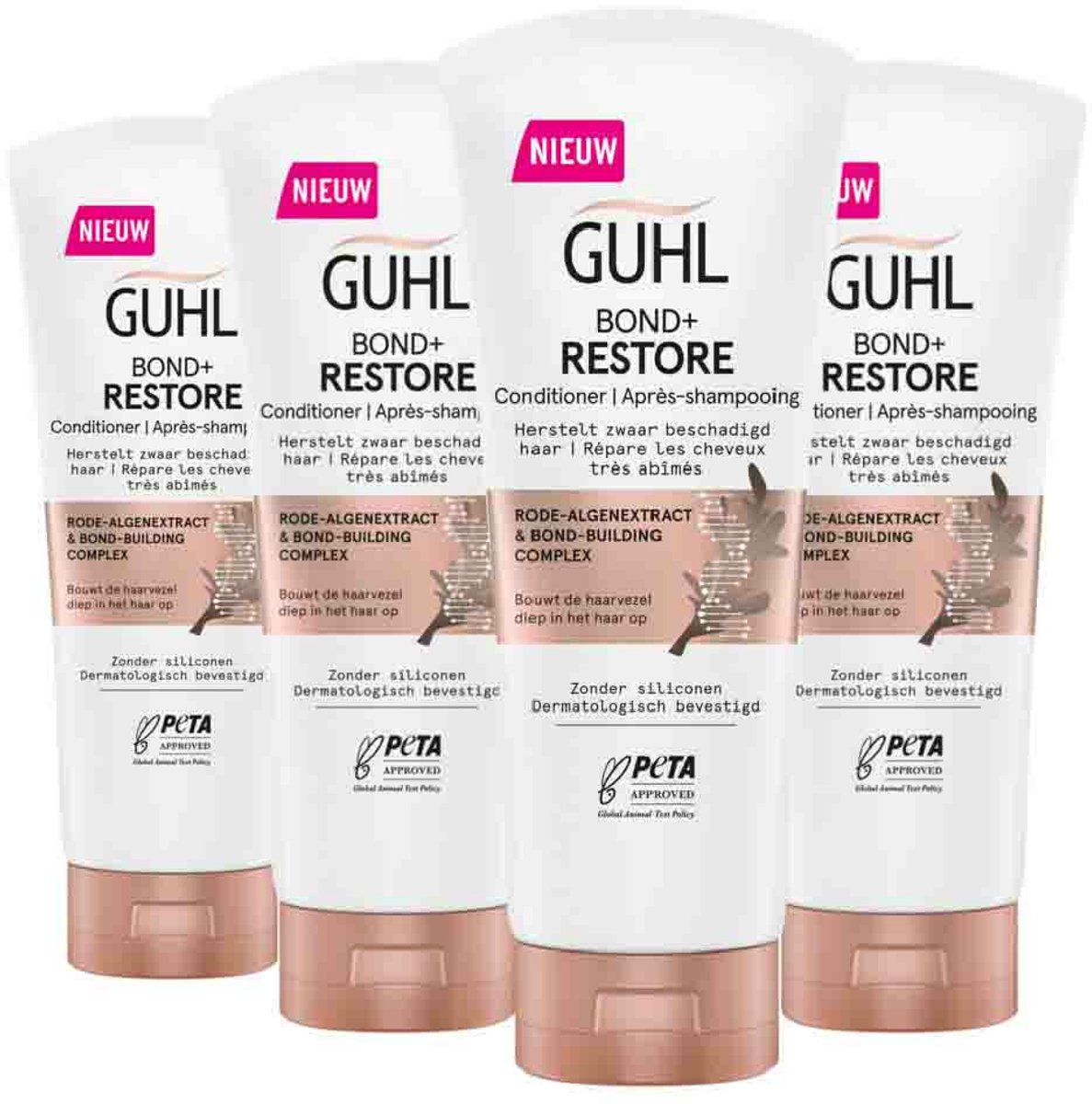 Guhl Conditioner Bond+ Restore - 4 x 200 ml - Voordeelverpakking
