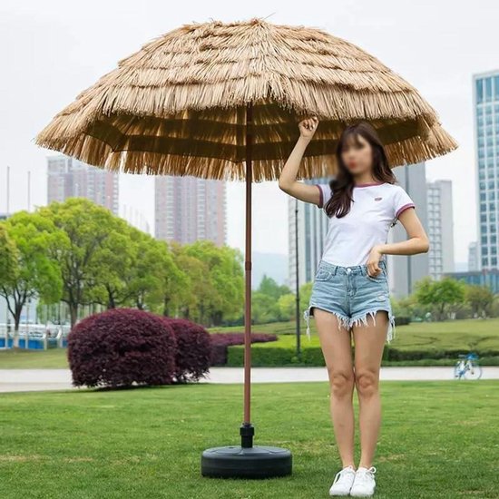 AMMSUN Strandparasols voor zand, duurzaam, winddraagbaar, 2 m lange parasol met zandanker en uv-bescherming, parasols inclusief draagtas voor strand, terras en tuin, gele strepen