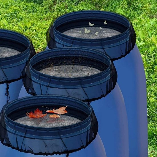 6 stuks fijne netzakken voor zwembadreiniging, filterzakken met trekkoord, voor het opvangen van bladeren en klein vuil