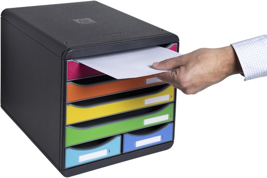 Exacompta Module de classement Big Box Maxi 6 tiroirs Iderama - Arlequin - 312798D