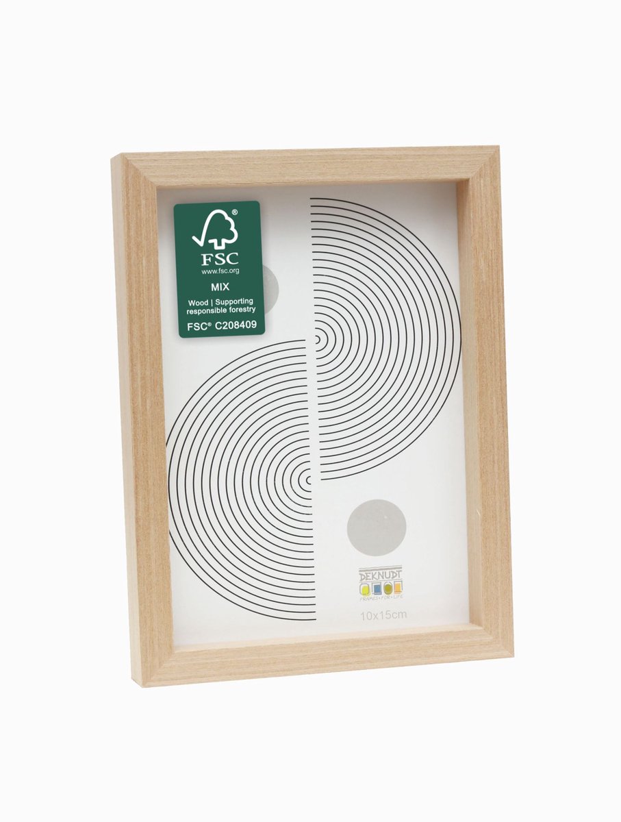 Deknudt Frames fotolijst - lichte houtkleur - strak - hout - FSC Mix - 10x15