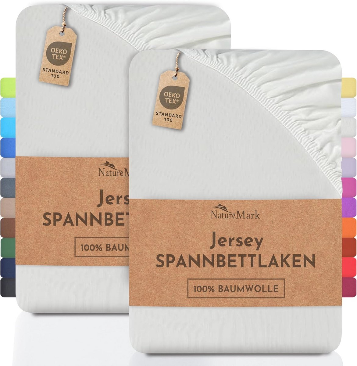 2-pack jersey hoeslakens 100% katoen - Verkrijgbaar in diverse maten en kleuren