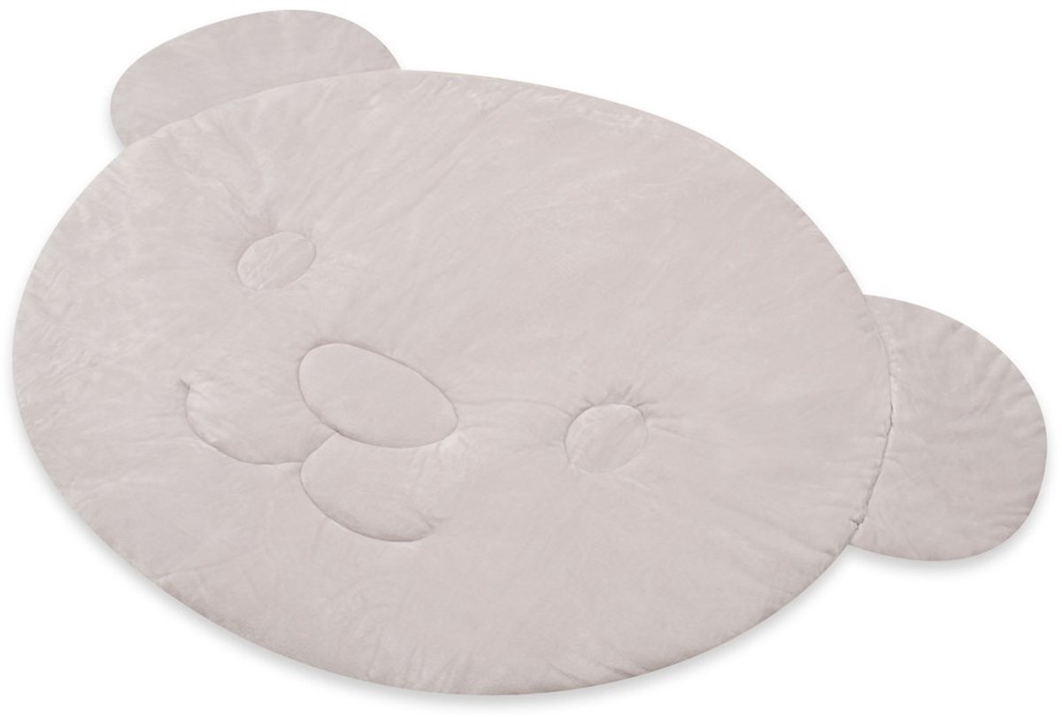 NEW BABY - Kussen - Kinderspeelmat teddybeer warmgrijs 90x100 cm - babymat - speelkleed - vloermat - kindermat - speelmat