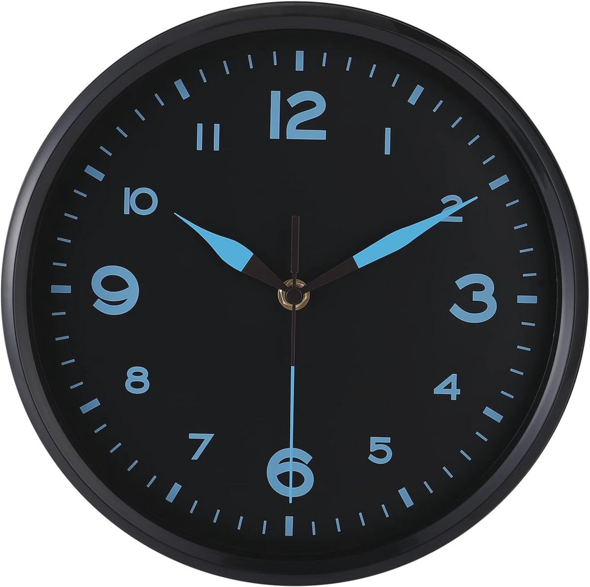 Moderne Zwarte Wandklok 10'' - Stil, Batterijgevoed, Grote Cijfers - Decoratie voor Thuis en Kantoor