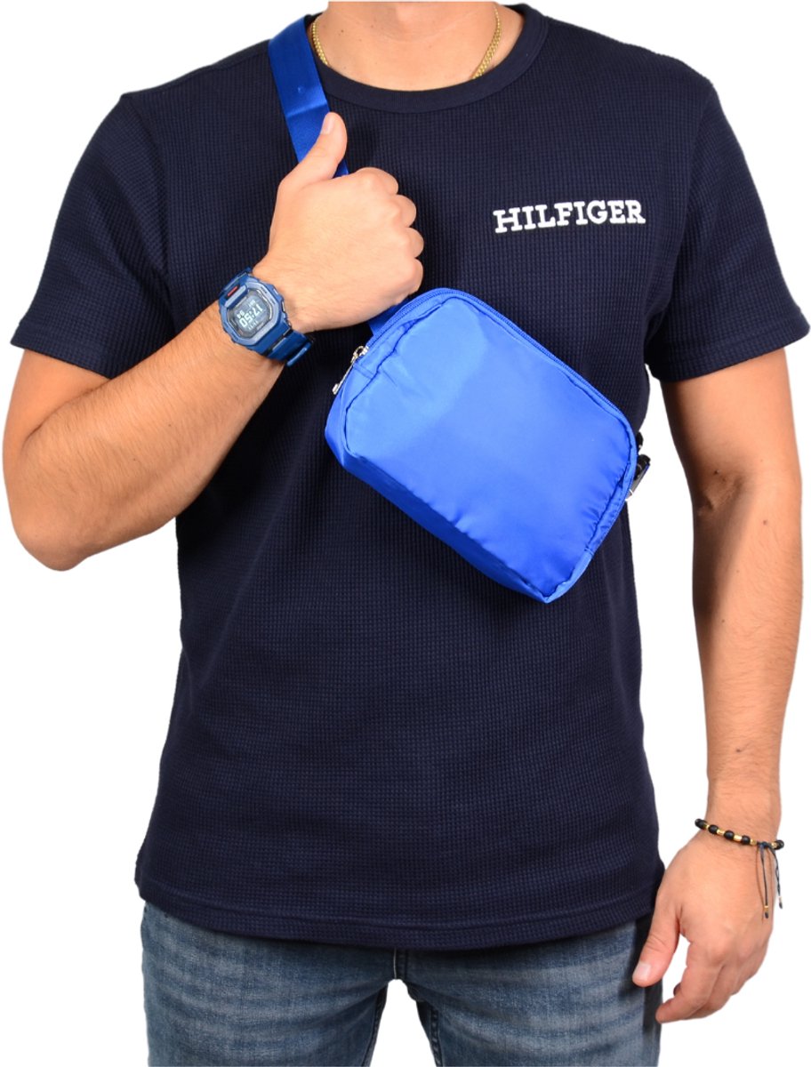 S4D® - Heuptas - Fanny Pack - Buideltas - Schoudertas - Heuptasje Dames en Heren - Ideaal Voor Al Uw Stijlvolle Outfits - Sapphire Blue