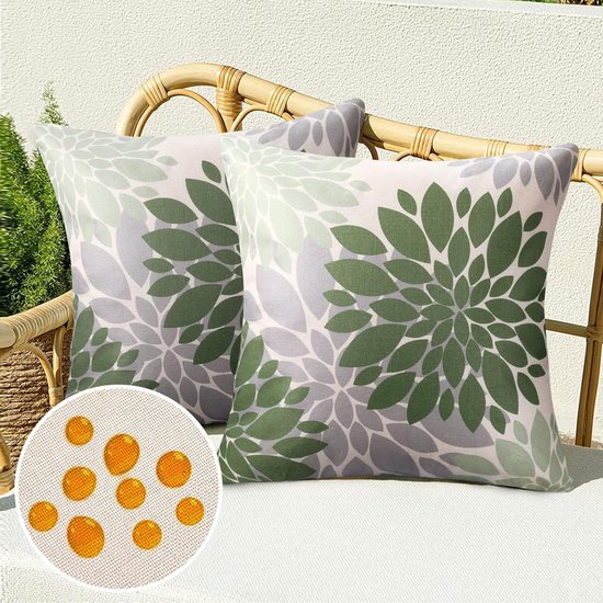 JOTOM Decoratieve waterdichte premium kussenslopen voor buiten, 45 x 45