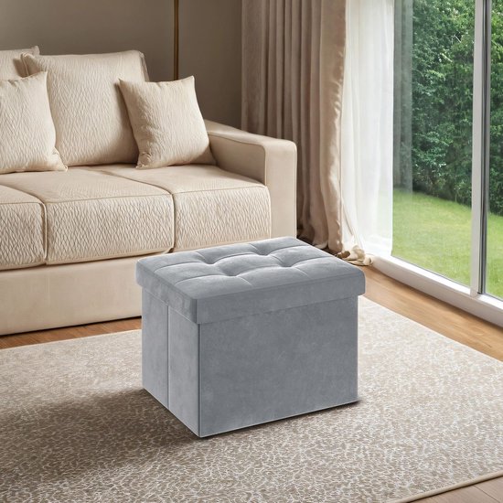 Moderne Kistbank LOFT 100cm Witte Bouclé Bank Met Opbergruimte Gestoffeerd Zwart Metaal 45728