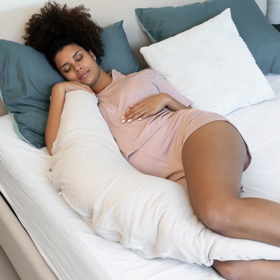 Doomoo Comfy Big Tetra Almond Voedingskussen - Biokatoen - 190cm - Tetra Almond van Doomoo — afbeelding 4