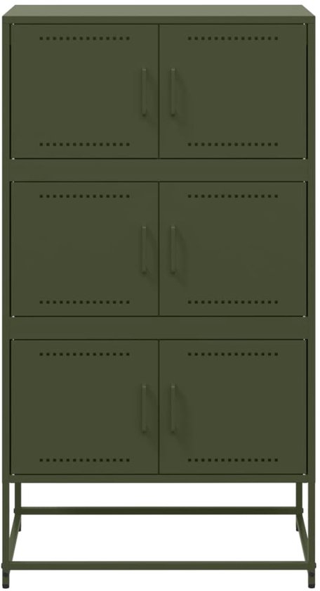 Hoge kast 68x39x103,5 cm staal antracietkleurig