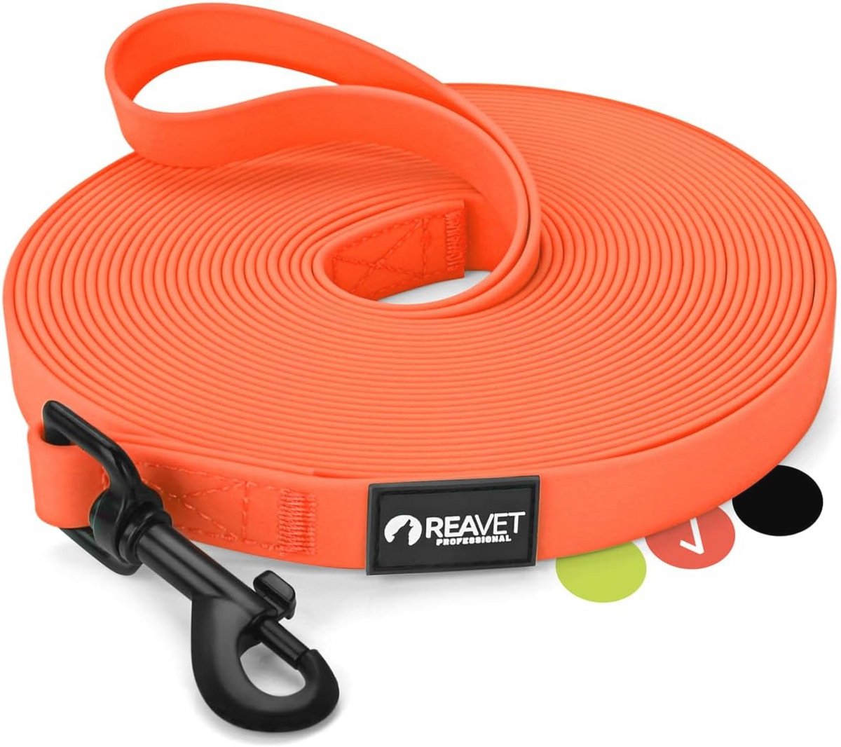 Hondenriem 10 meter - Robuuste en Weerbestendige Trainingslijn in Neon Oranje voor Hondenopvoeding