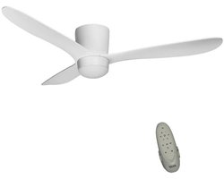 Freelight - Plafondventilator Aeolus Cetus Eco Wit incl. Lamp & Afstandsbediening Ø 132 CM