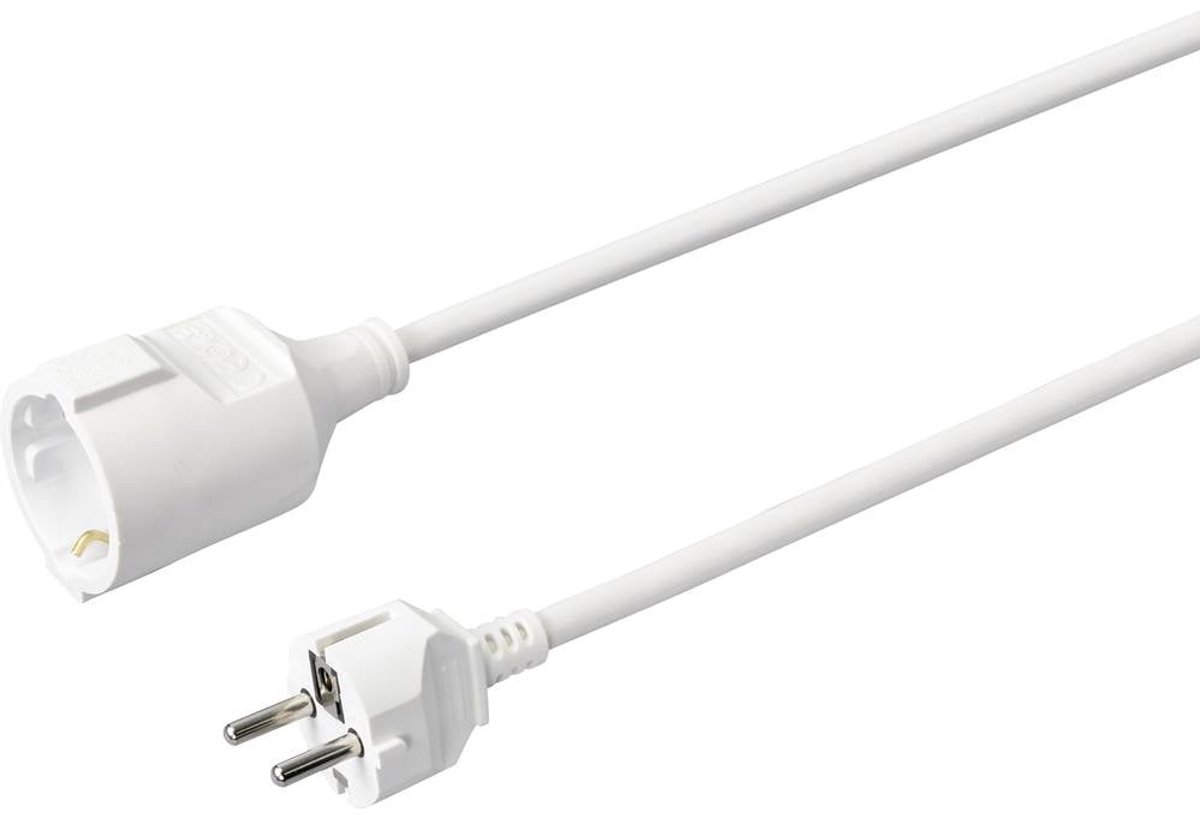 Sygonix SY-4872638 Stroom Verlengkabel 16 A Wit 5.00 m H05VV-F 3G 1,5 mm²