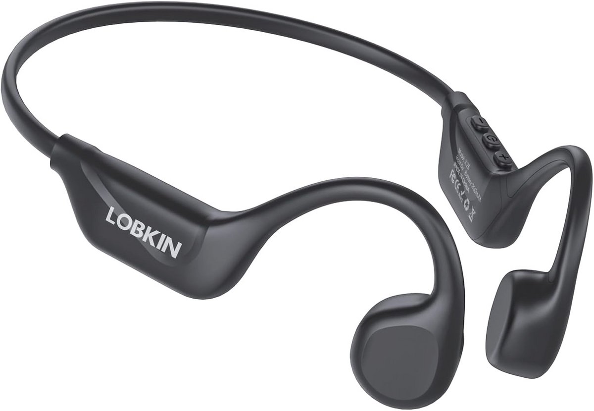 Draadloze Bone Conduction Hoofdtelefoon met Microfoon - Waterdichte Open Oor Hoofdtelefoon voor Sport en Activiteiten (Zwart)