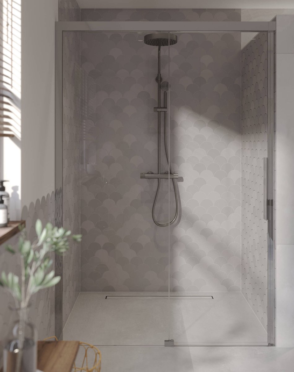 Ben IMotion Douchedeur - Schuifdeur - Links - 140x206 cm - Antikalk - Chroom - Veiligheidsglas