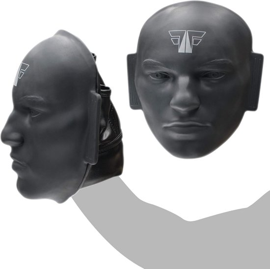FOX-FIGHT Box dummy boksdummy hoofd doelhoofd Mitt Focus Pad Pratze Hand stootkussen (grijs