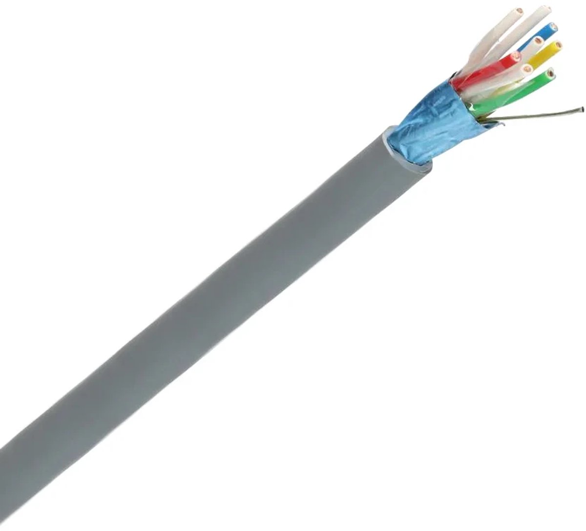 Dynamic signaalkabel afgeschermd Y(st)Y 4x2x0.8mm² Dca-s2,d0,a3 grijs per haspel 500 meter