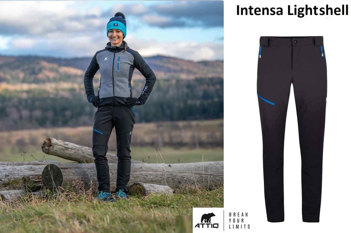 Attiq Lightshell Wandelbroek Dames – Intensa Trekkingbroek Outdoorbroek Zwart