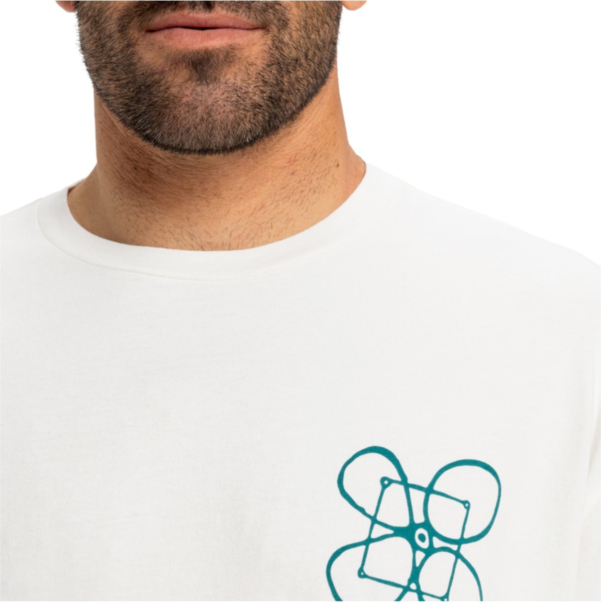 2025 Quiksilver Heren HW Buiten-binnen T-stuk - Snow White