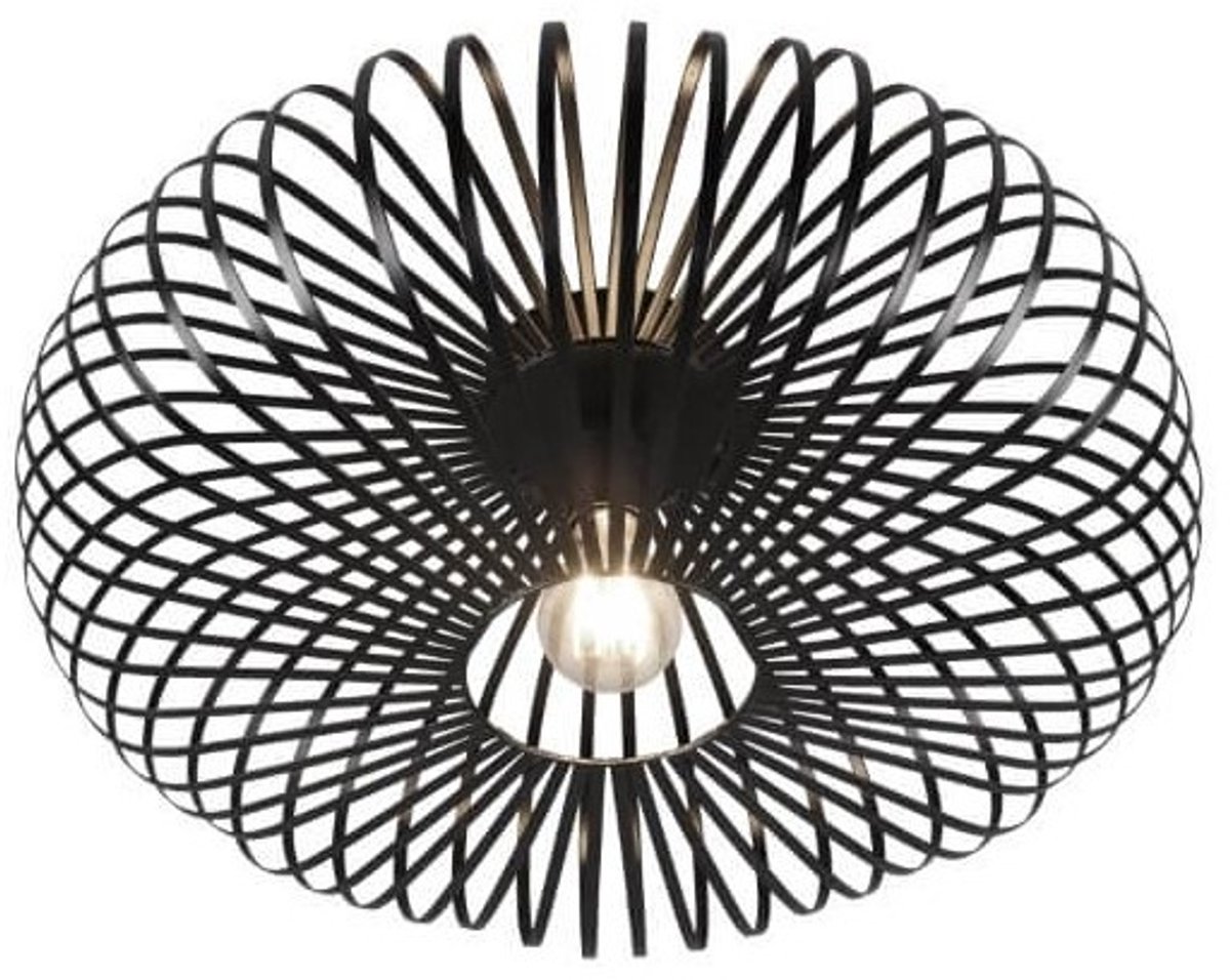 Bol.com TRIO JOHANN - Plafondlamp - Zwart mat - excl. 1x E27 60W - D: 50cm aanbieding