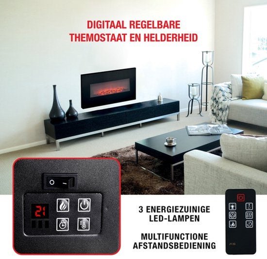 ClassicFire Memphis Cheminee Electrique - 1800W - LED