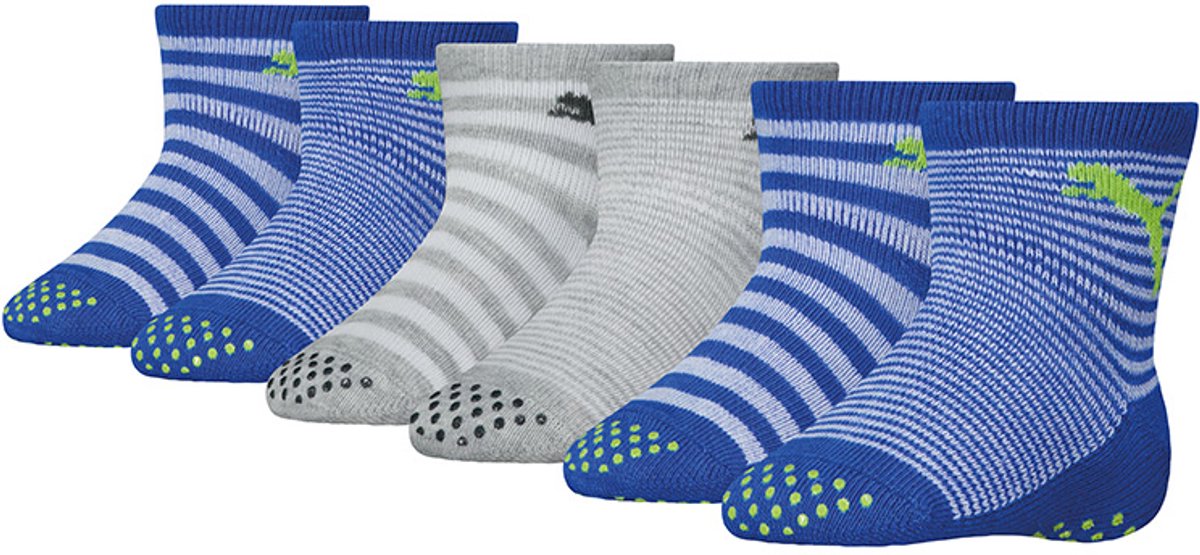 PUMA Baby ABS Anti-Slip Sokken 6-pack 15/18 Blauw