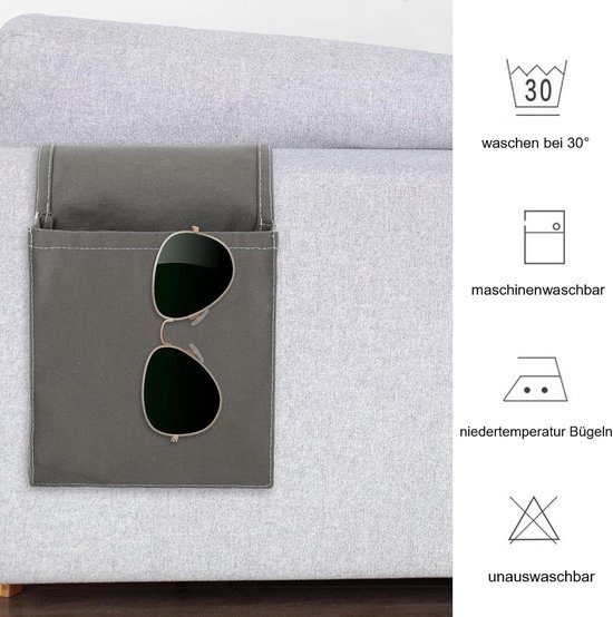 Armleuning-organizer voor afstandsbedieningen en telefoons - Opbergtas voor meubels — afbeelding 4
